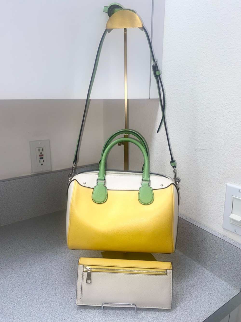 Coach Colorblock Canary/Multi Soft Wallet/Mini Bennett Satchel EUC - Picture 4 of 14